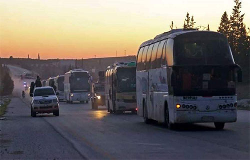 Los terroristas del campamento Yarmuk se rinden Los terroristas del campamento Yarmuk se rinden